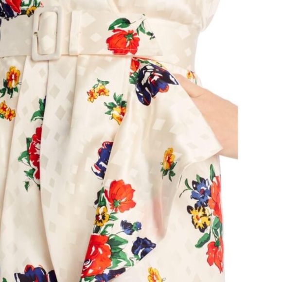 Tea Rose Ruffle Silk Belted Wrap Dress from TORY BURCH - Picture 3 of 16
